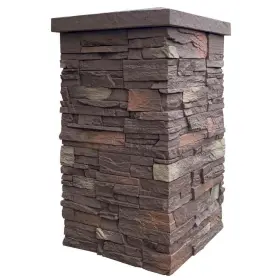 4pc-cl-cw-hmb Nextstone Faux Polyurethane Stone Column Wrap 16 Inch Lightweight Composite In Brown