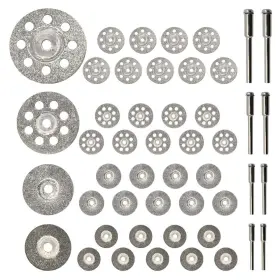 Niannian 786118470026 Diamond Cutting Wheel 40pcs 25mm/22mm/18mm/16mm Each 10 With Mandrel 3mm