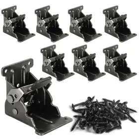 Ni0021-8p-bc Nicavkit 8 Pack Folding Brackets For Table Bed Leg Feet Self-lock Hinge Har... Fast Ship