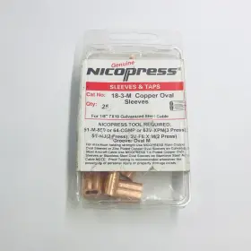 Ms51844-44 Nicopress Ms51844-11 Pack Of 25 18-3-m Copper Oval Sleeves