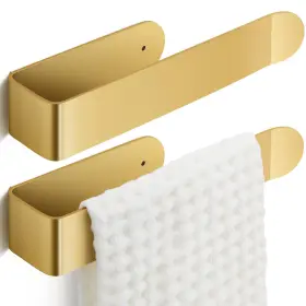 B0f9f5kdfp Niffgaff 8 Inch 2-pack Self-adhesive Hand Towel Holder Bar Rustproof - Bathroom/kitchen