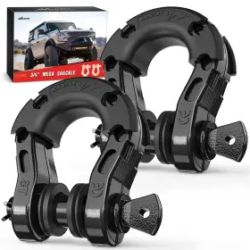 Nilight 92183b 2 Pack 3/4 Inch Mega D-ring Shackle With 7/8 Screw Pin 68 000lbs Break S