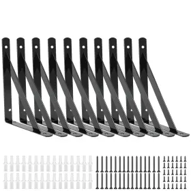 Niov252011-10-10-d Niovrooro 10 Pack L10 X H 6 Inch Heavy Duty Shelf Brackets With Screws Open Floating Shelvi