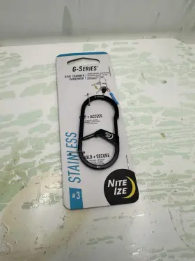 Gs3-01-r6 Nite Ize G-series Dual Chamber Carabiner Black New