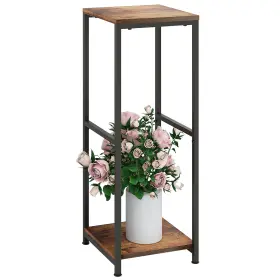 Amoo19881011 Noamoo 32 Inch Tall Metal Wood Plant Stand Tier Potted Shelf For Indoor Flow