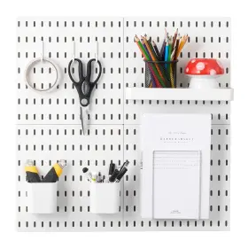 Sku8-plastic Nobrand Pegboard Set 11 Inch X11 Wall-mounted Organizer For Garage Kitchen Office
