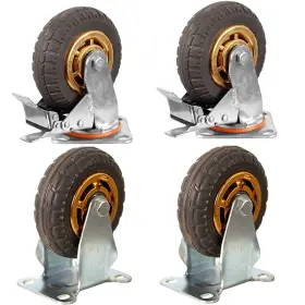 Ycvsad-5in Nobrand 5 Inch Hd Caster Wheels 4pcs 2swv 2fix With Brake