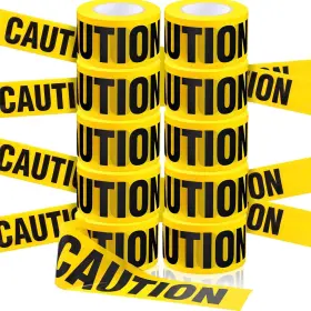 Yeaqee-hihk2968481365946 Nobrand 3 Inch X 1000 Feet Waterproof Caution Tape For Hazardous Area Yellow