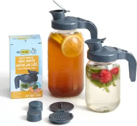Nourished Essentials 628504263112 My Mason Makes Jar Drinking Lids And Livid Blue
