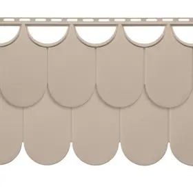 100030025 Novik Faux Stone Siding 10 Inch X32 Hr Half Round Polymer Dry Stack Composite Beige