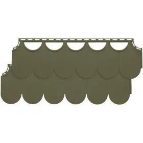 100030149 Novik Faux Stone Siding 10 Inch X32 Half Round Polymer Composite Brunswick Green