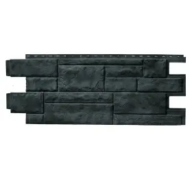 100440203 Novik Faux Stone Siding 46 Sq .ft Composite Dry Stack Premium Hand Cut Onyx