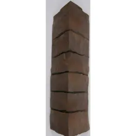 120140005 Novik Faux Stone Siding 21.25 Inch X6.10 5-case Stacked Corner Vinyl Composite Moka