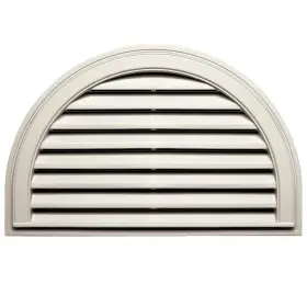 240030011 Novik 22 Inch X 34 Half Round Gable Vent In Sandstone Overall