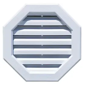Novik 313029112105 22 Inch X Polypropylene White Octagonal Gable Vent