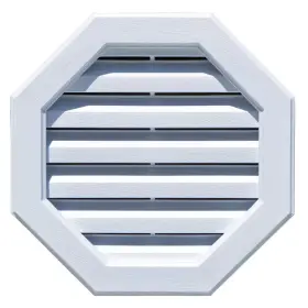 Novik 313112096046 16 Inch X 17.50 Polypropylene White Octagonal Gable Vent