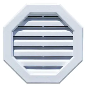 Novik 445012077023 16 Inch X 17.50 Polypropylene White Octagonal Gable Vent