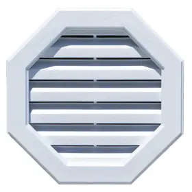 Novik 445032185135 16 Inch X 17.50 Polypropylene White Octagonal Gable Vent