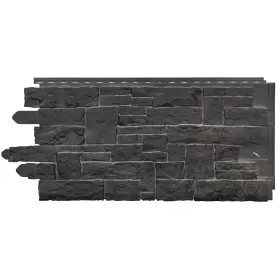 Novik 705353352683 Novikstone Sk Stacked Stone 20.3 Inch X 45 Siding In Onyx 10 Panels