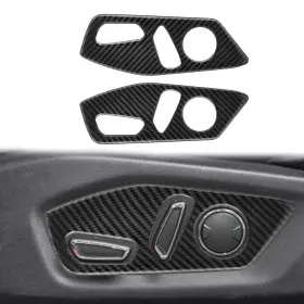 Rl00126 Nuoozy Carbon Fiber Front Seat Button Frame Panel Cover Trim Compatible With Ford Ex