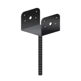 Dsb4 Nuvo Iron Black Galvanized Steel 4in X Post Support Saddle Bracket