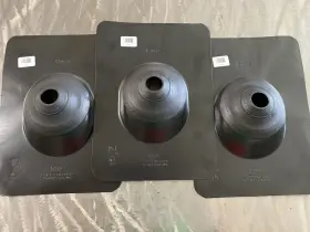 12943 Oatey Lot Of 3 Black-flash No-calk Roof Flashing 1.5-3 Inch 11 X 14.5 Base