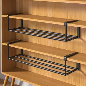 5168 Obliqwin 2 Pack Expandable Shoe Rack - Under Cabinet Telescopic Shelf Adjustable 16 Inch T