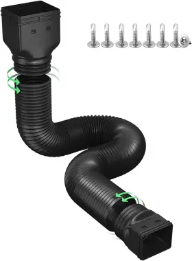 Ogutter 313019124163 Rain Gutter Downspout Extensions Extender For Rainwater Drainage Flex