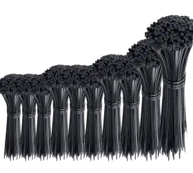 Oksd-cbt-a03 Oksdown 1000 Pcs Black Cable Zip Ties Assorted Sizes 4/6/8/10/12 Inch Heavy Duty Plas