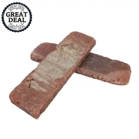 Old Mill Brick 744759566515 Midtown Thin Singles Kiln-fired Clay Red 1000 Psi Capacity 50-pieces Newww