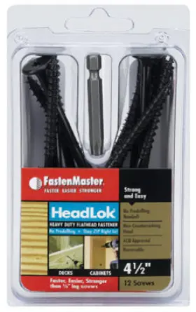 Fmhlgm412-12 Omg Inc Headlok Wood Screws 4.5- Inch 12-pk. -fmhlgm412-12