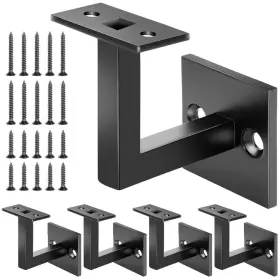 Onedaful Cuzofu 765147680927 5 Pack Stainless Steel 304 Handrail Bracket Matte Black Stair Railing Bracke