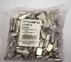 2100n-s Onward Lot Of 500 Straight Shelf Support Nickel 1/4 Inch Stainless Steel