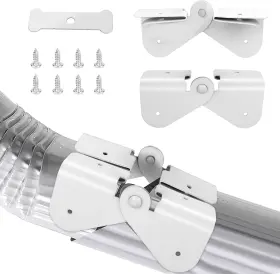Ophjerg 768592410576 Gutter Downspout Hinge 6pcs Extension Flip-up Zip White