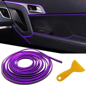 Osifit 445022799724 Car Interior Trim Strips Universal 16.4 Ft Electroplating Decoration Styling