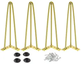 B0b2l5tk15 Osring 20 Inch Gold Hairpin Table Legs 1/2 3-rod Metal Furniture Set