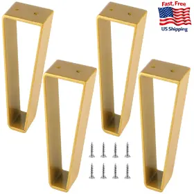 B0cs9ncnpb Osring 12 Inch Trapezoid Furniture Legs 4pcs Solid Steel Hairpin Leg