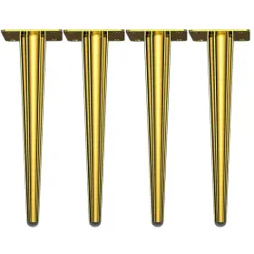 Osring B0cs9nw1zx 20 Inch Furniture Table Legs Golden Steel Round Tapered Modern Coffee