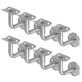 Frbatch3-7486 Ottff 8 Pack Staircase Handrail Brackets For Round Wood / Metal Railing Wall