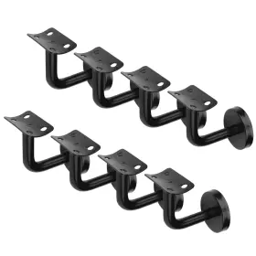Ftzj01-b-t8 Ottff 8 Pack Black Handrail Bracket Wall Mount Metal Support For 2 Inch Round Wood 20
