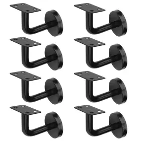 Ftzj02-b-t8 Ottff 8 Pack Black Stair Handrail Bracket With Flat Head For Square Wood Staircase
