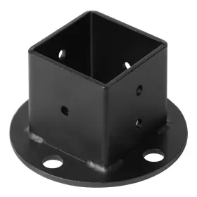 Mw142-b-t4 Ottff 4 Pack Black Square Post Flange Base Anchor Fits 2 Inch X Tube Deck Fence