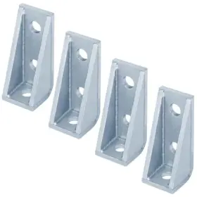 Ot-zx69-t4-us-f01 Ottff 4 Pack 3 Hole 90 Degree Gusseted Fitting For 1-5/8 Inch Strut Channel Right Angle