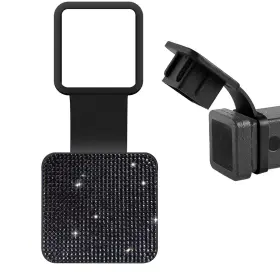 Dtg-02 Oucpc Bling Trailer Hitch Cover With Black For Any 2 Inch Receivers - Rubber Tube