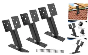 Lpzj4403 Oulh 3 Pack Pergola Roof Riser Heavy Duty Mount Brackets 90 Degree 3pcs