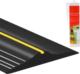 Mkt111 Papillon 12ft Universal Garage Door Bottom Threshold Seal Strip With 12 Feet Black