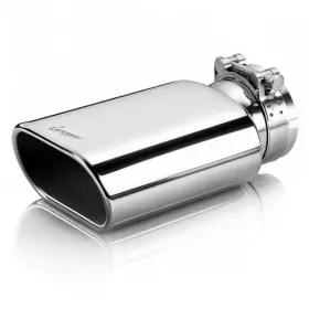 Gsfw-0606101888 Partssquare Square Exhaust Tip 3 Inch Inlet X 5.3 Outlet 9 Long Sliver Polished