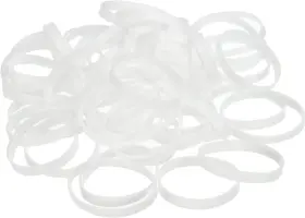 Pta220903tt0254eu Patikil Silicone Rubber Bands Cable Ties 50pcs Non-slip 2.2 Inch White