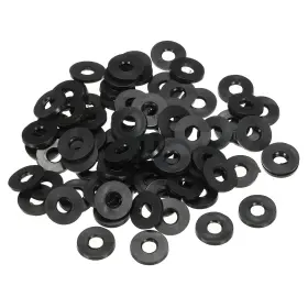 Pta230921tt000441 Patikil M6 Rubber Flat Washer 100 Pack 6mm Id 13mm Od 6x13x1.6mm Black