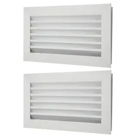 Pta241204tt001500 Patikil 2-pack 16 Inch X8 Aluminum Door Air Vent Cover Louvered Silver Cabinet Wardrobe